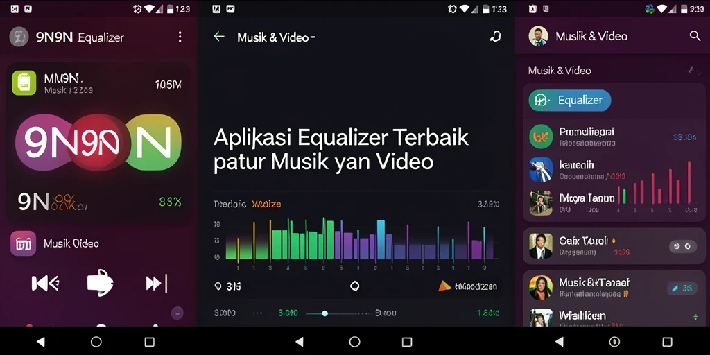 Tampilan antarmuka aplikasi Equalizer 9N9N yang sederhana dan fungsional.