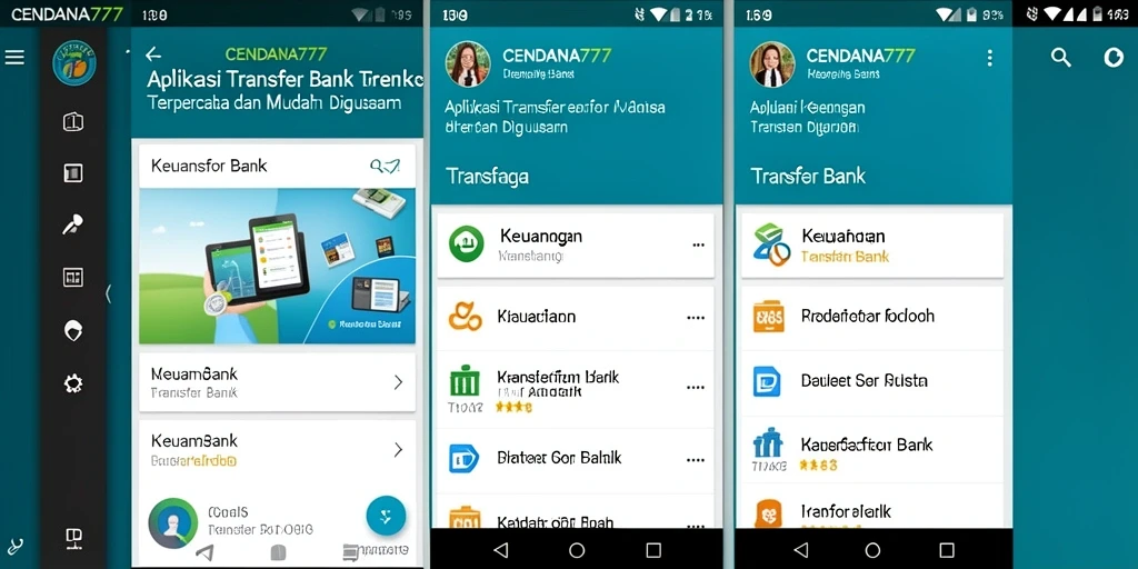 Tampilan antarmuka aplikasi CENDANA777 yang sederhana dan mudah digunakan.