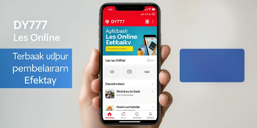 Tampilan antarmuka DY777 yang ramah pengguna untuk Les Online.