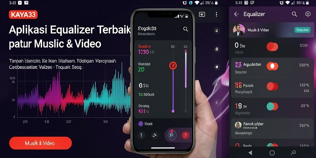 Antarmuka KAYA33 yang sederhana dan fungsional untuk pengaturan Equalizer.