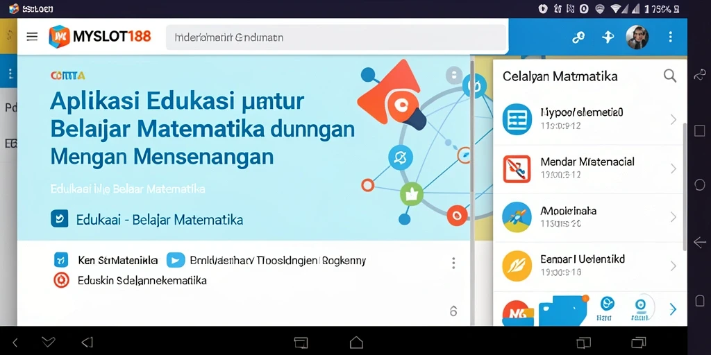 Tampilan antarmuka MYSLOT188 untuk belajar matematika yang menarik dan interaktif.